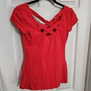 Cross back fitted top